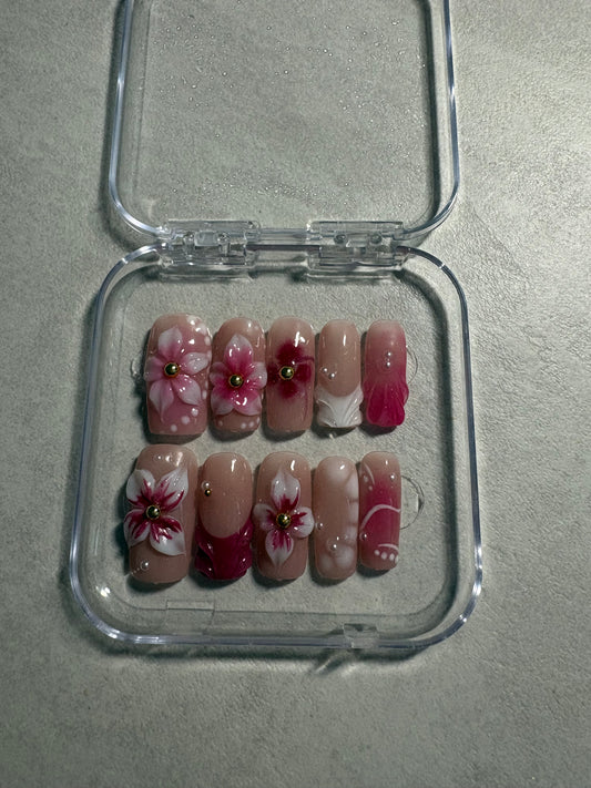 Pink blossom | Press on nails