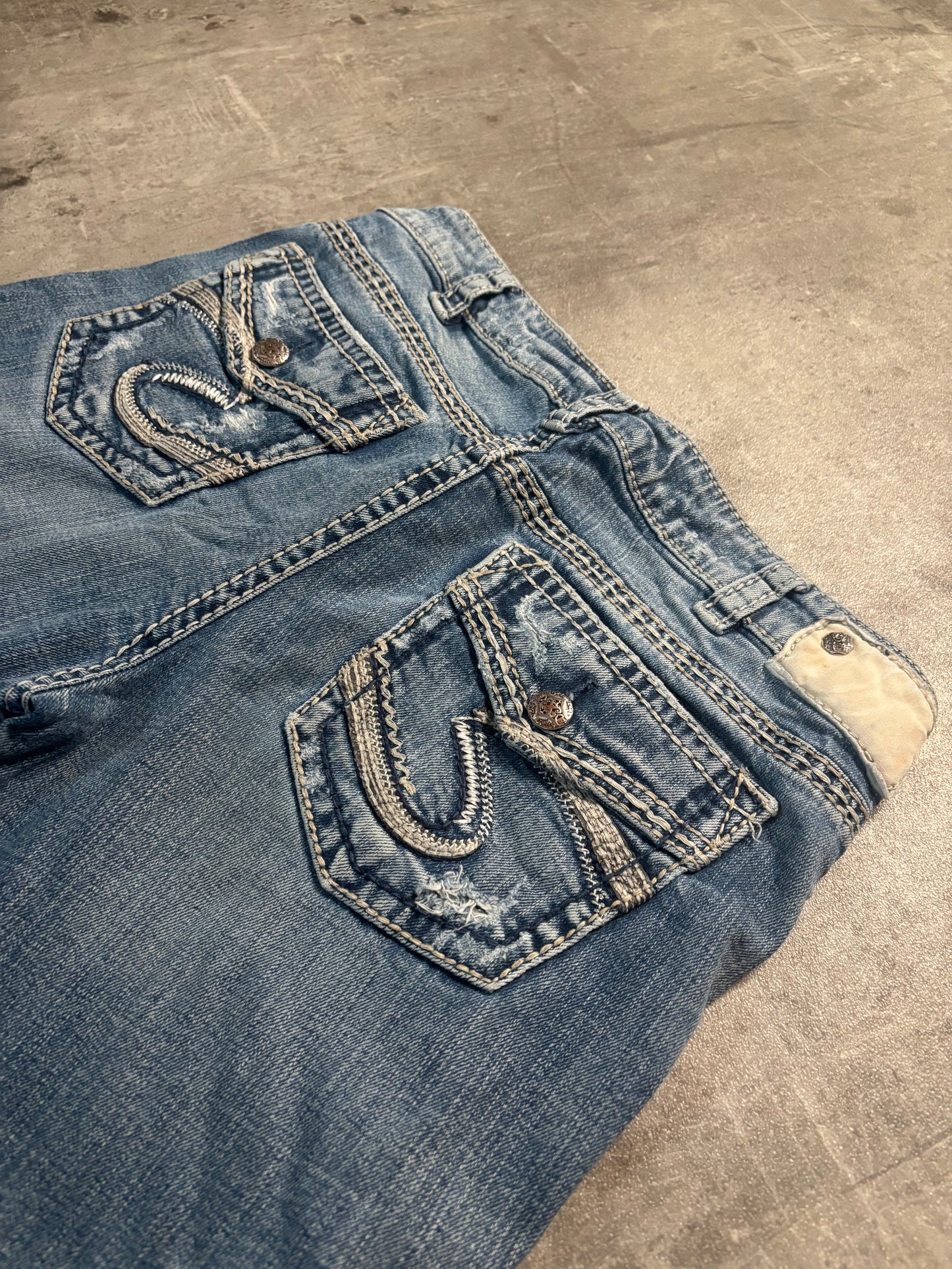 Silver bootcut jeans / S