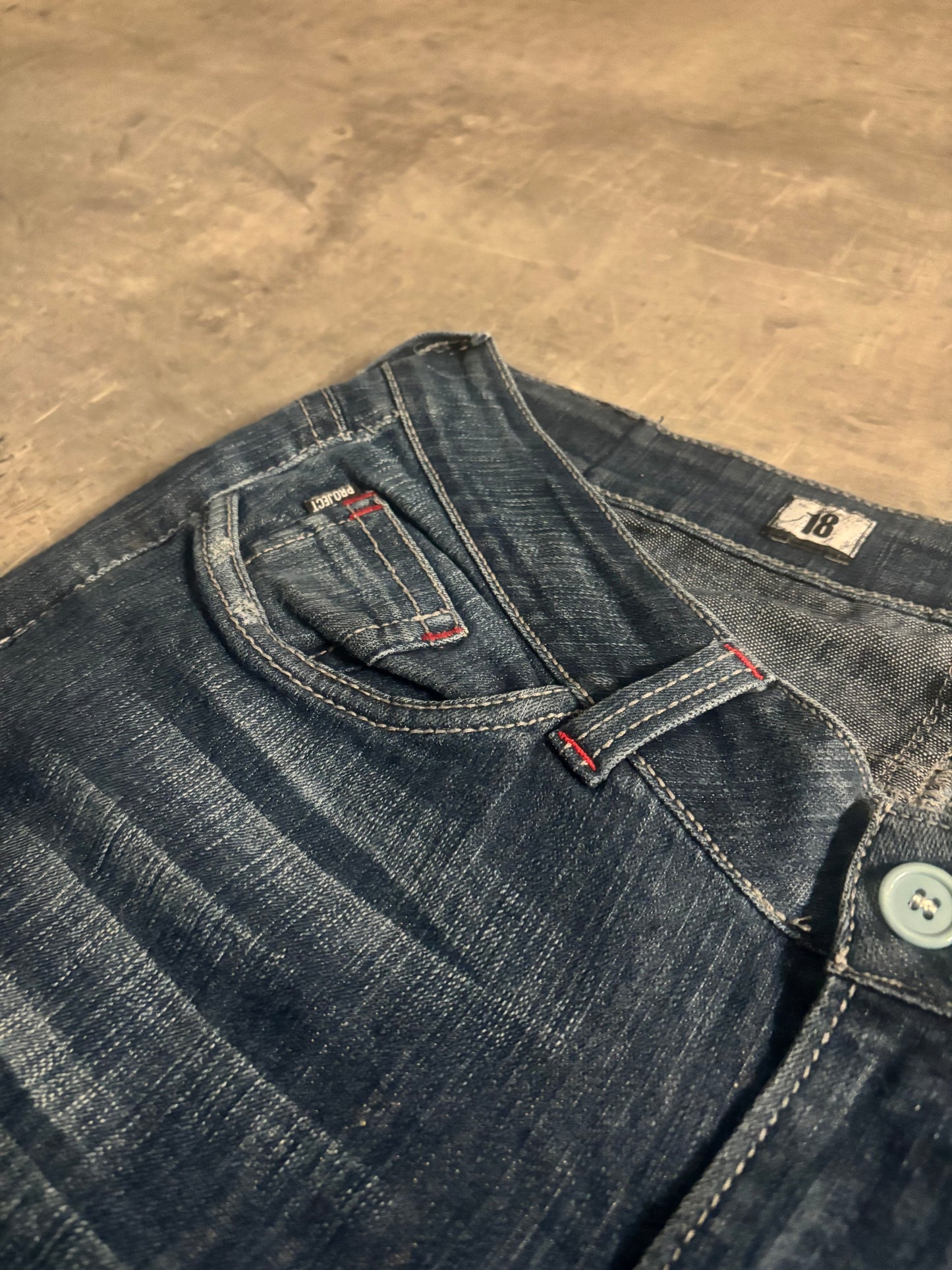 Blue bootcut jeans / XXL