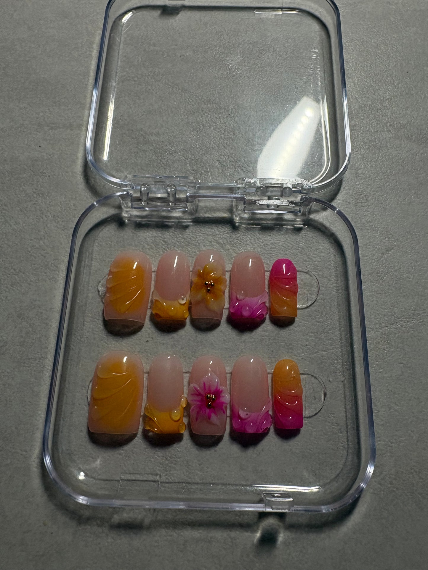 Sunset bloom | Press on nails