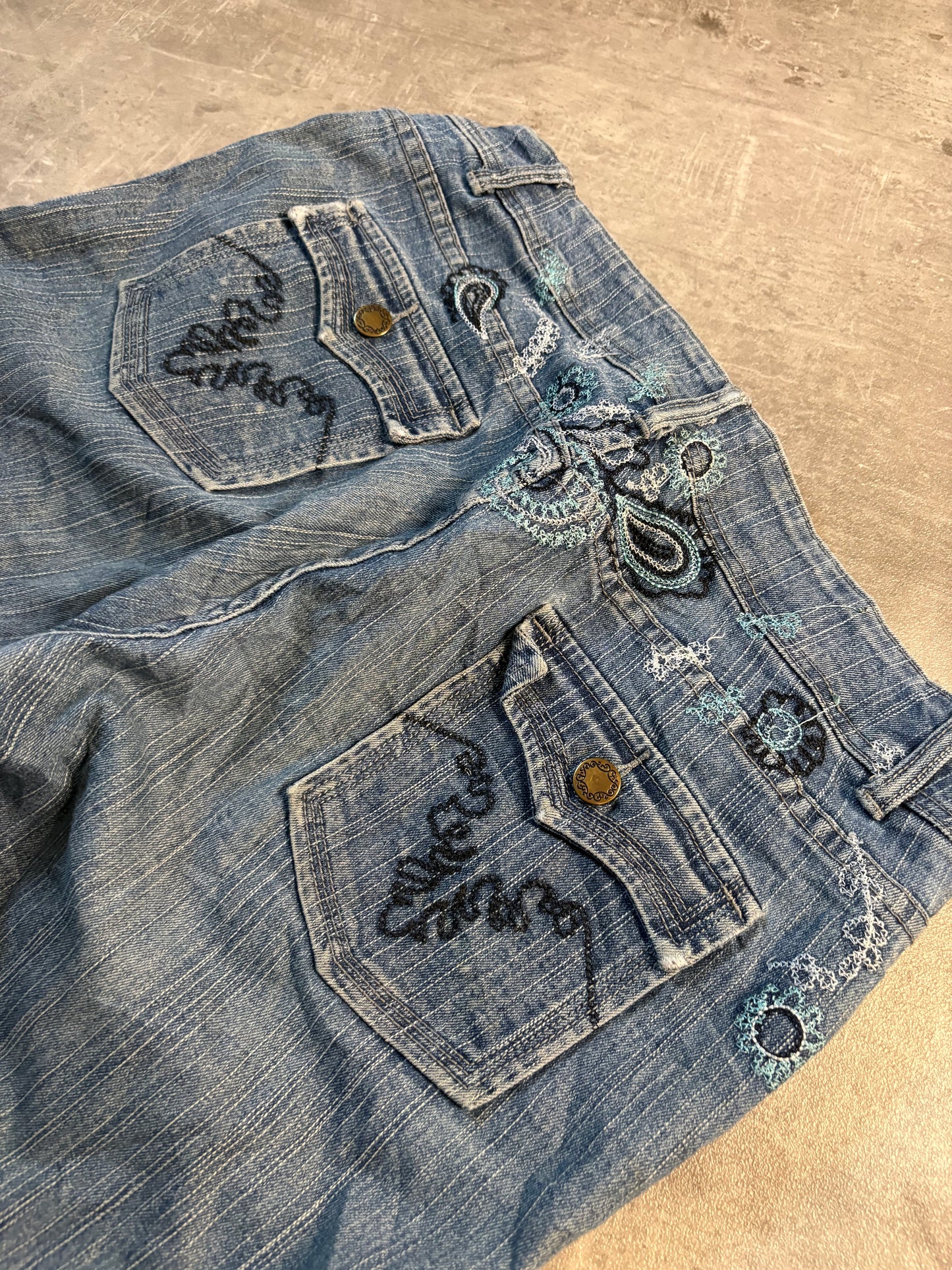 French twist bootcut jeans / M-L