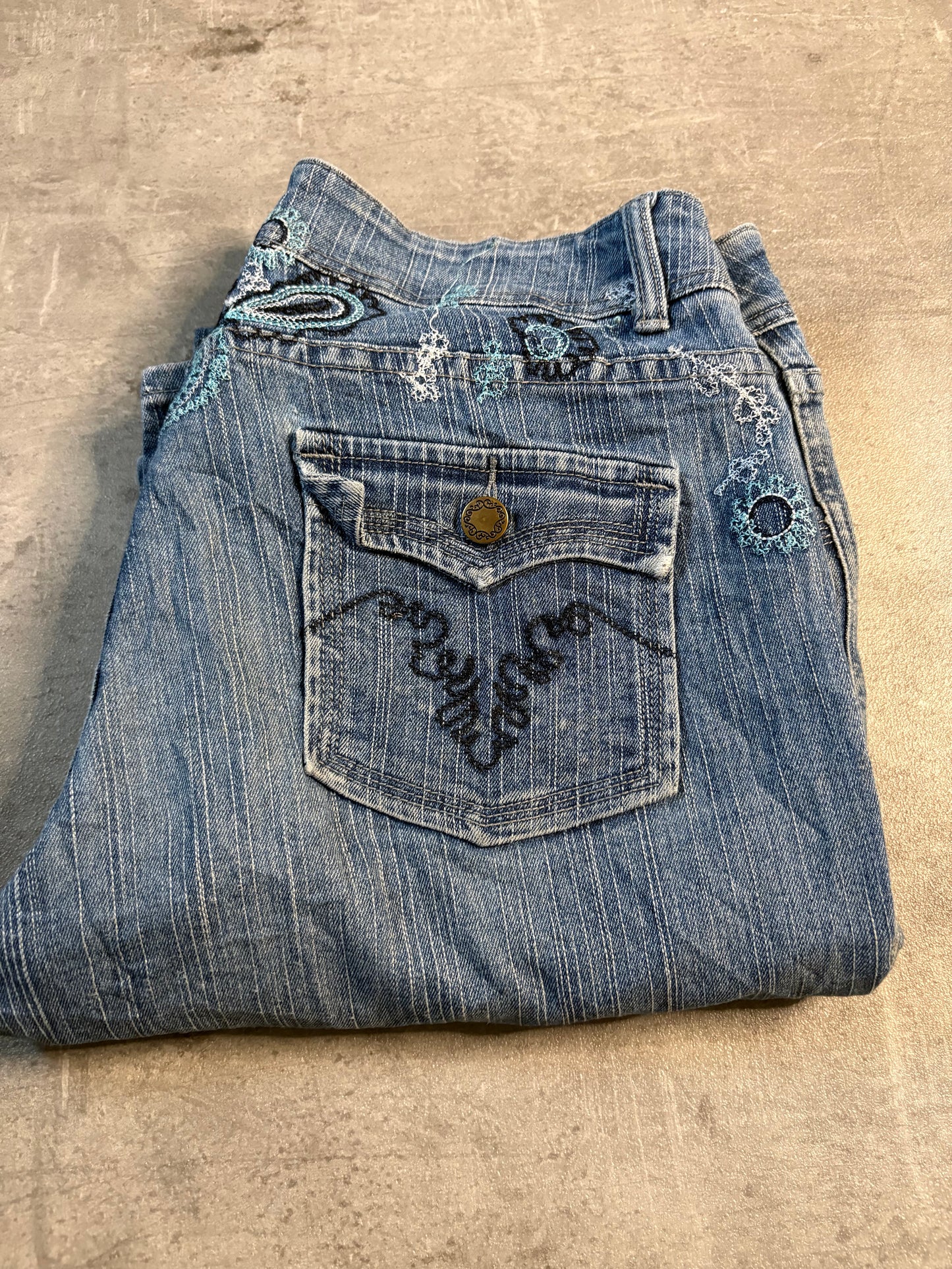 French twist bootcut jeans / M-L