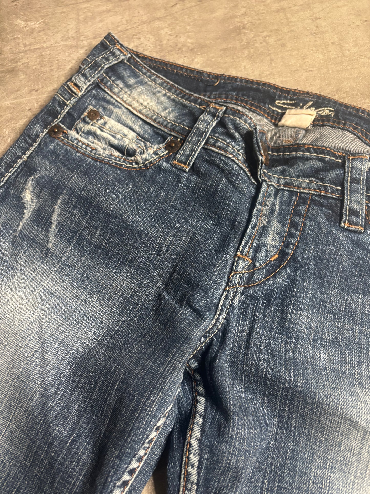 Silver bootcut jeans / S