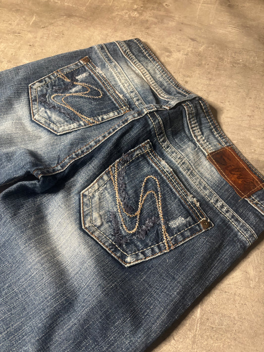 Silver bootcut jeans / S