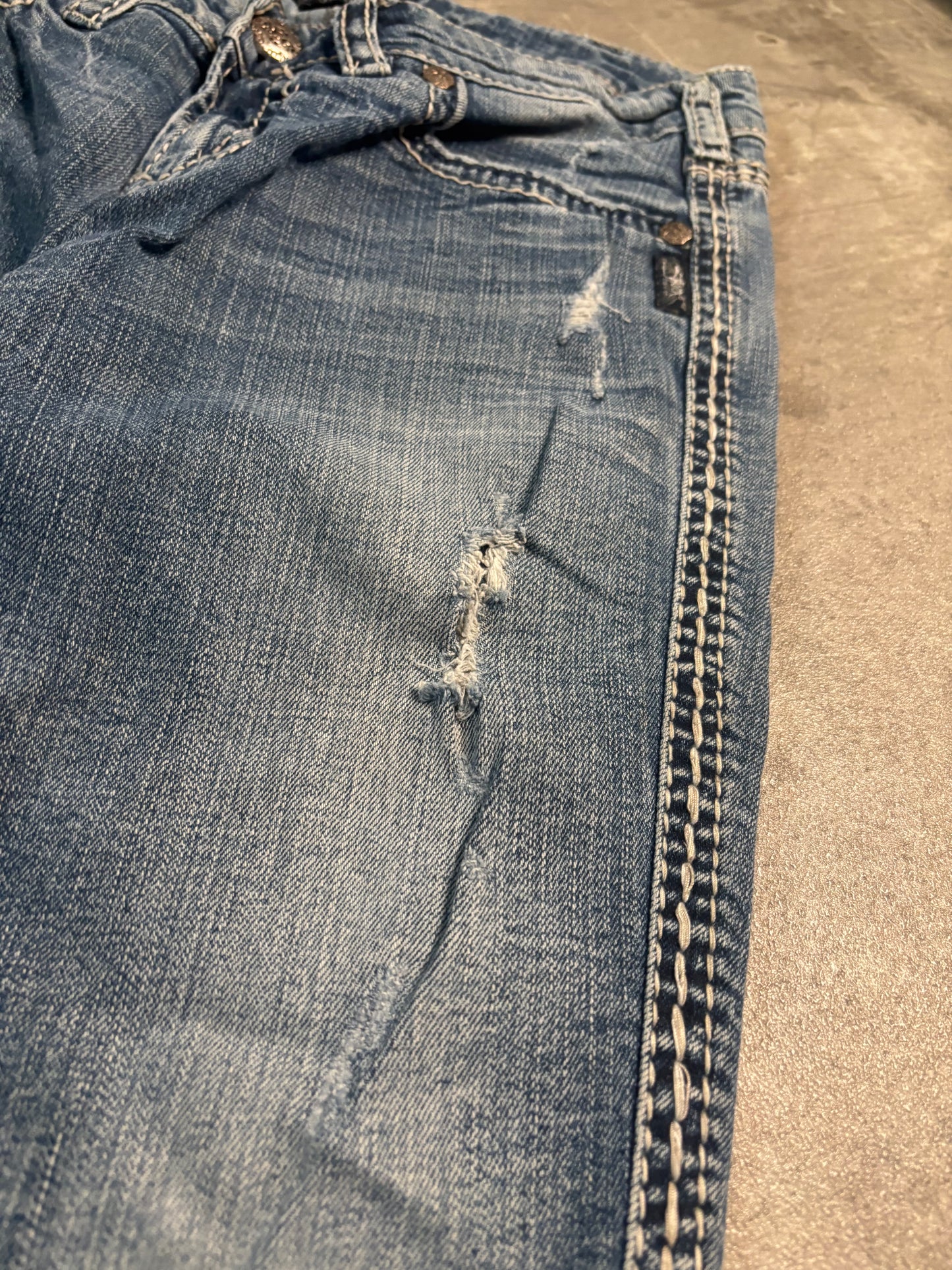 Silver bootcut jeans / S