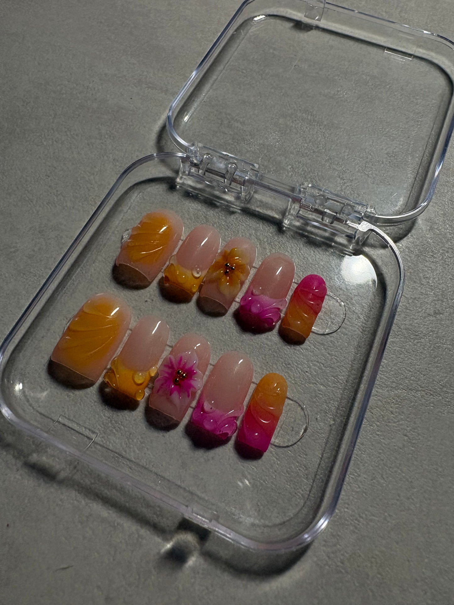 Sunset bloom | Press on nails