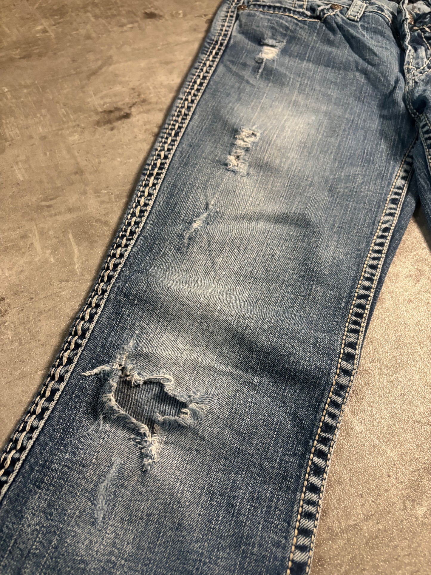 Silver bootcut jeans / S