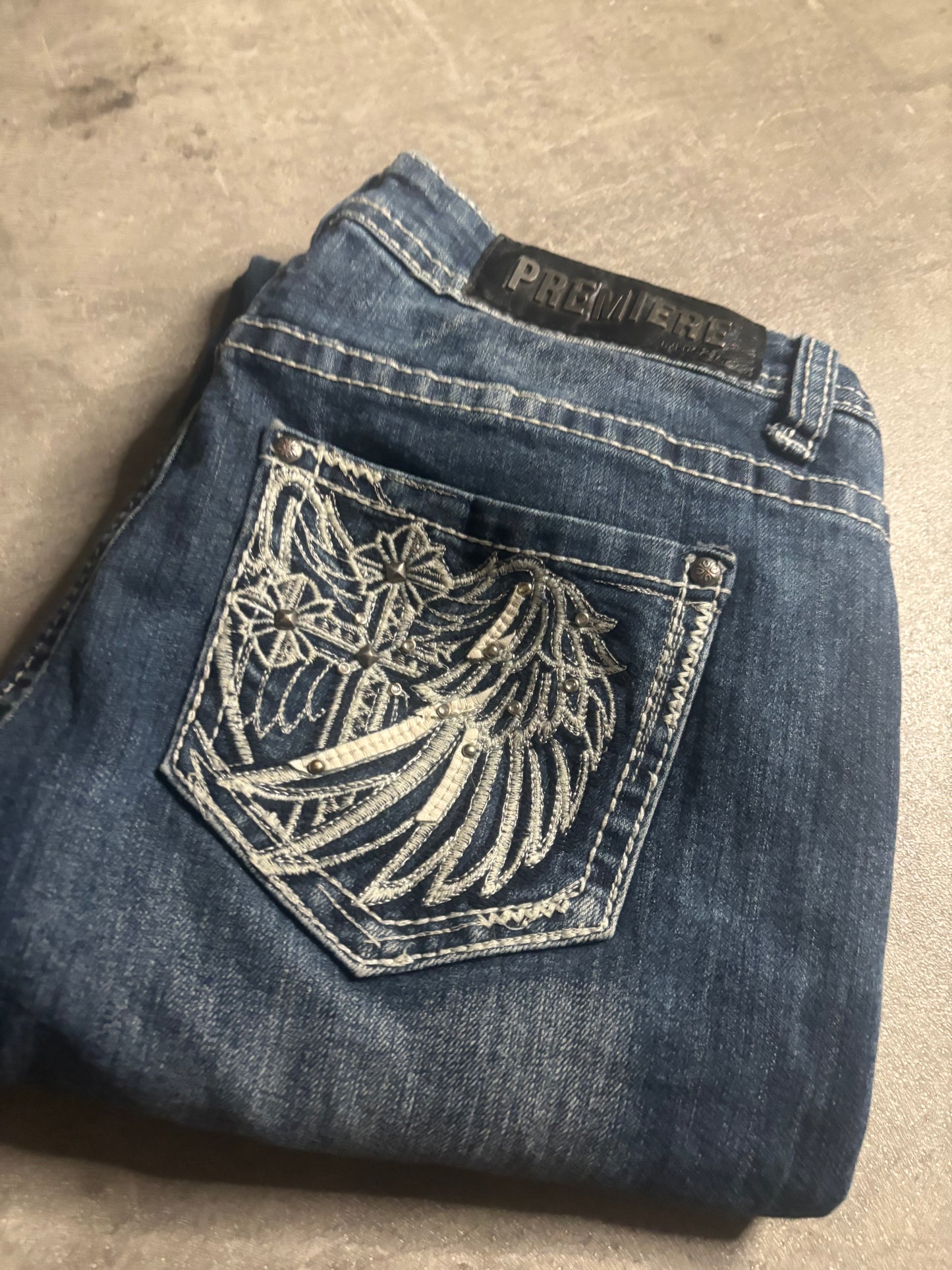 Premiere straight jeans / M