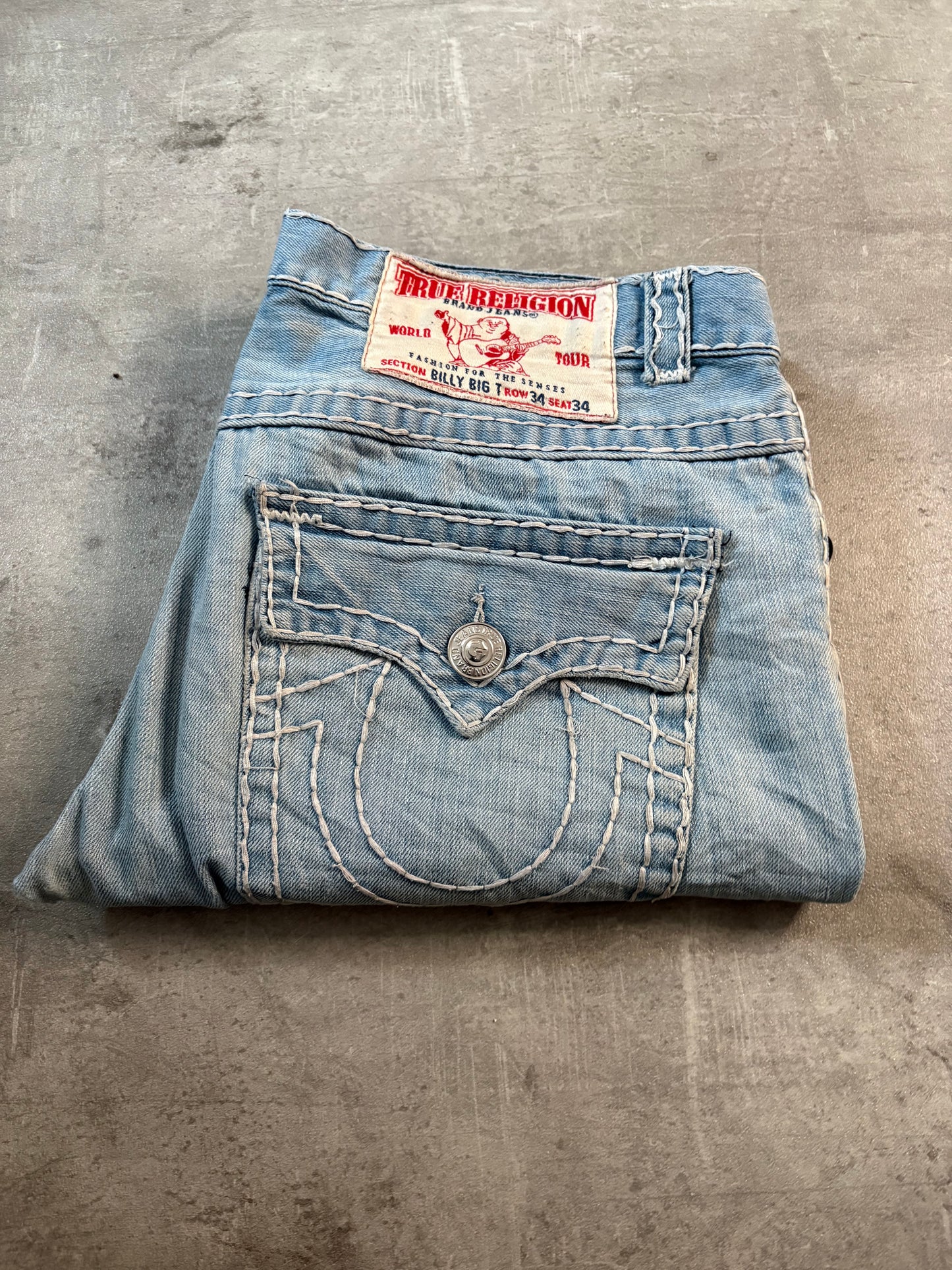 True Religion straight jeand / W32
