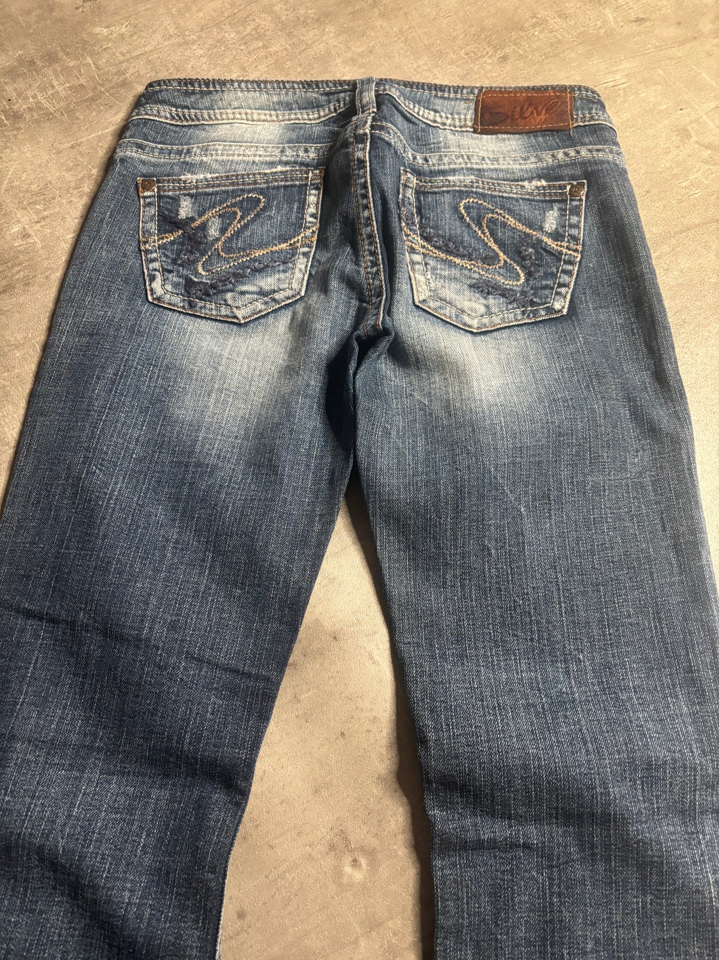 Silver bootcut jeans / S