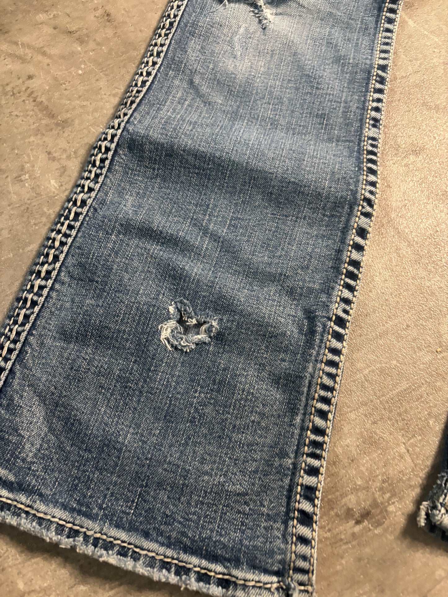 Silver bootcut jeans / S