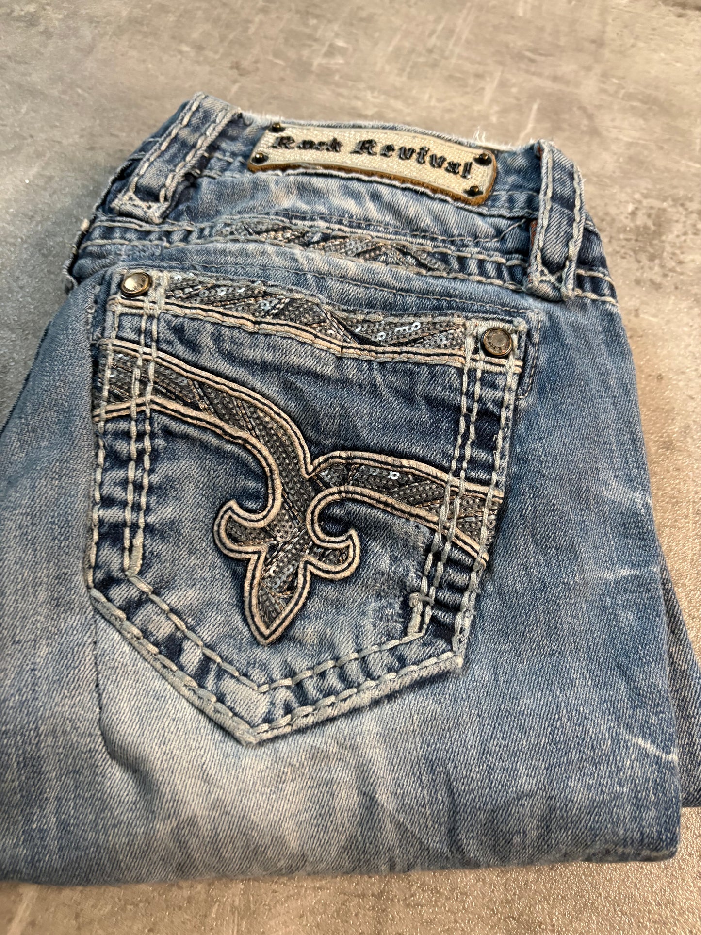 Rock revival straight jeans / W28
