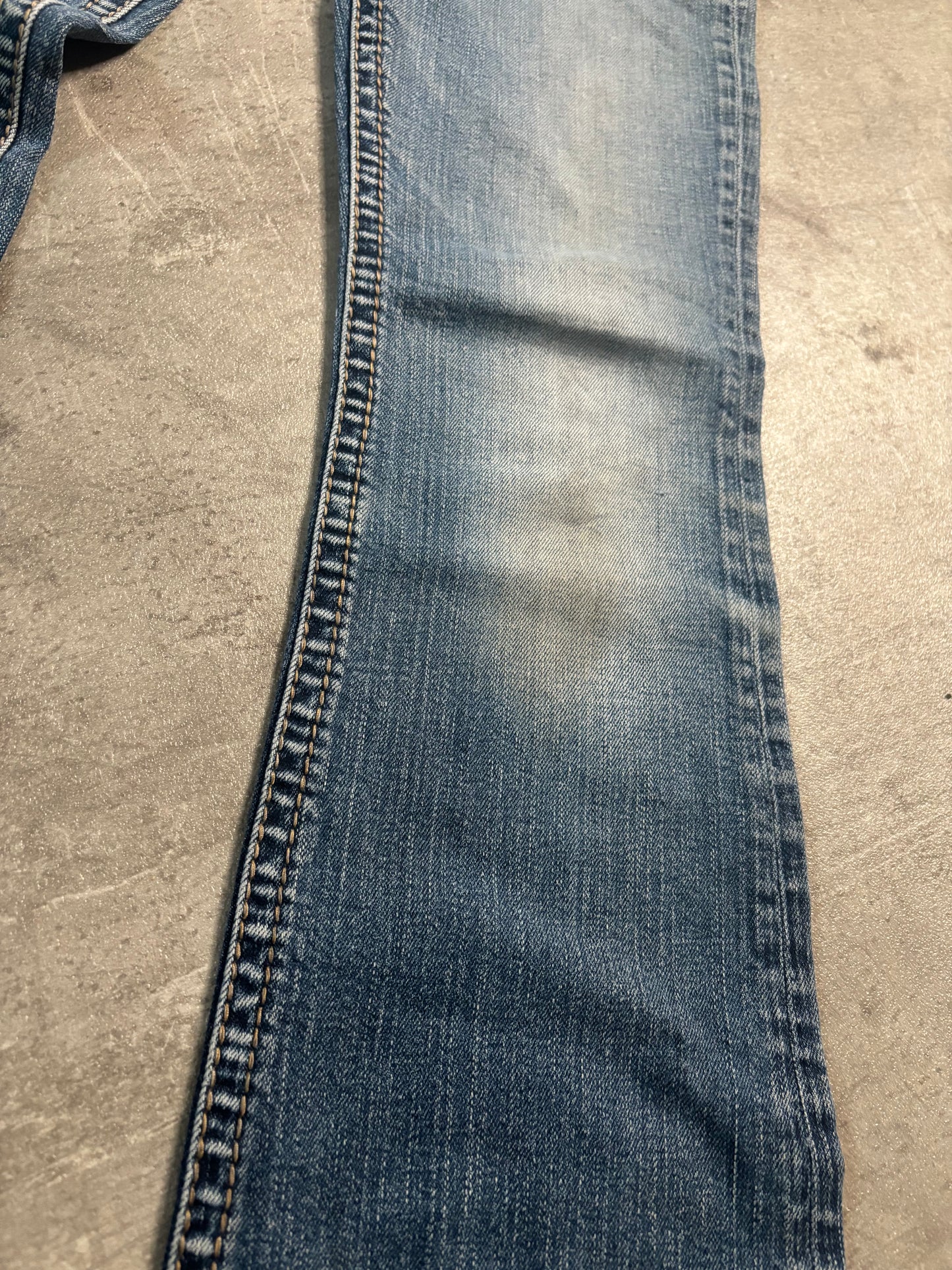 Silver bootcut jeans / XS