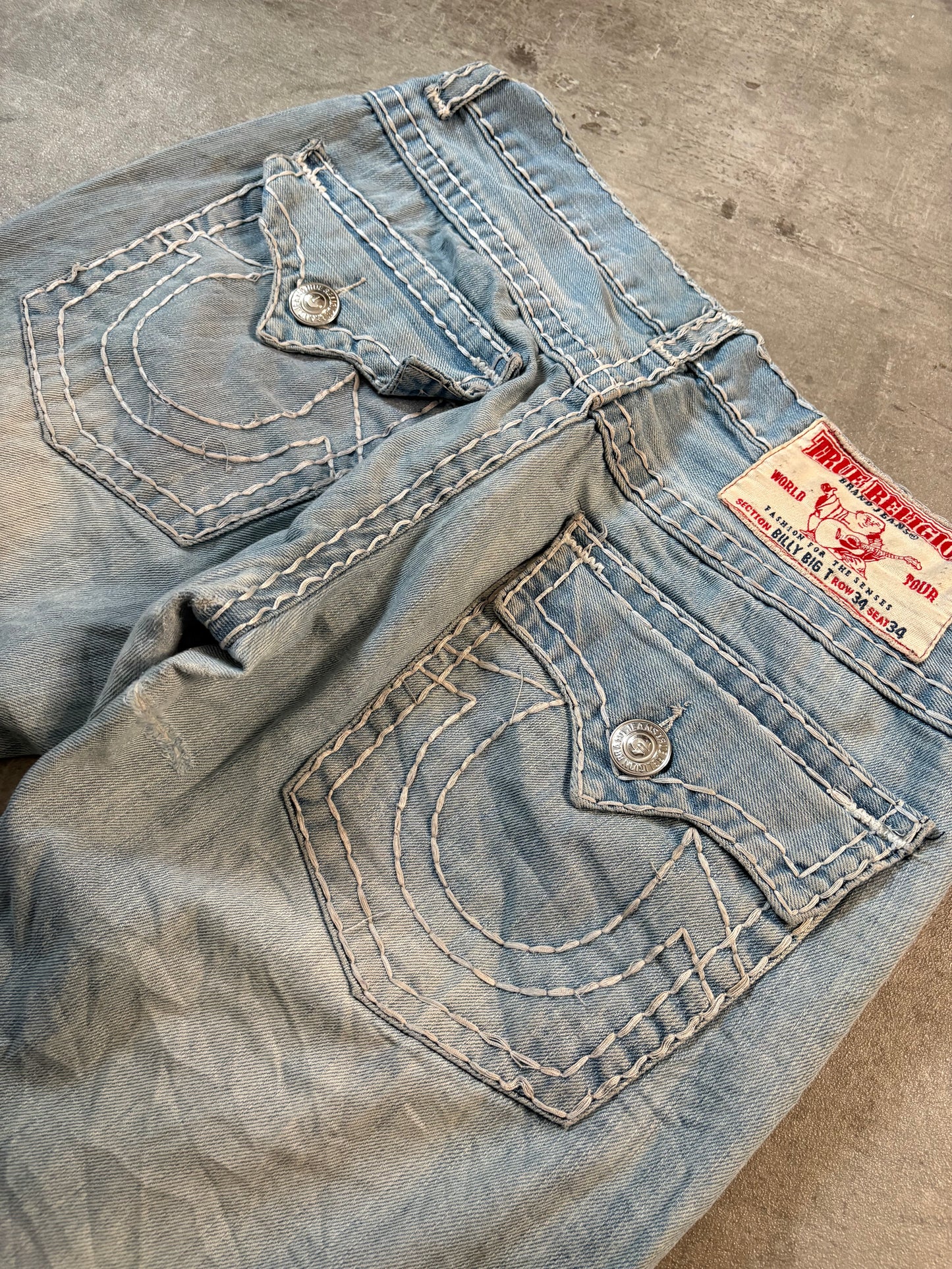 True Religion straight jeand / W32