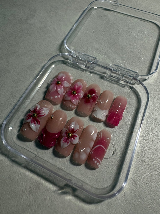Pink blossom | Press on nails