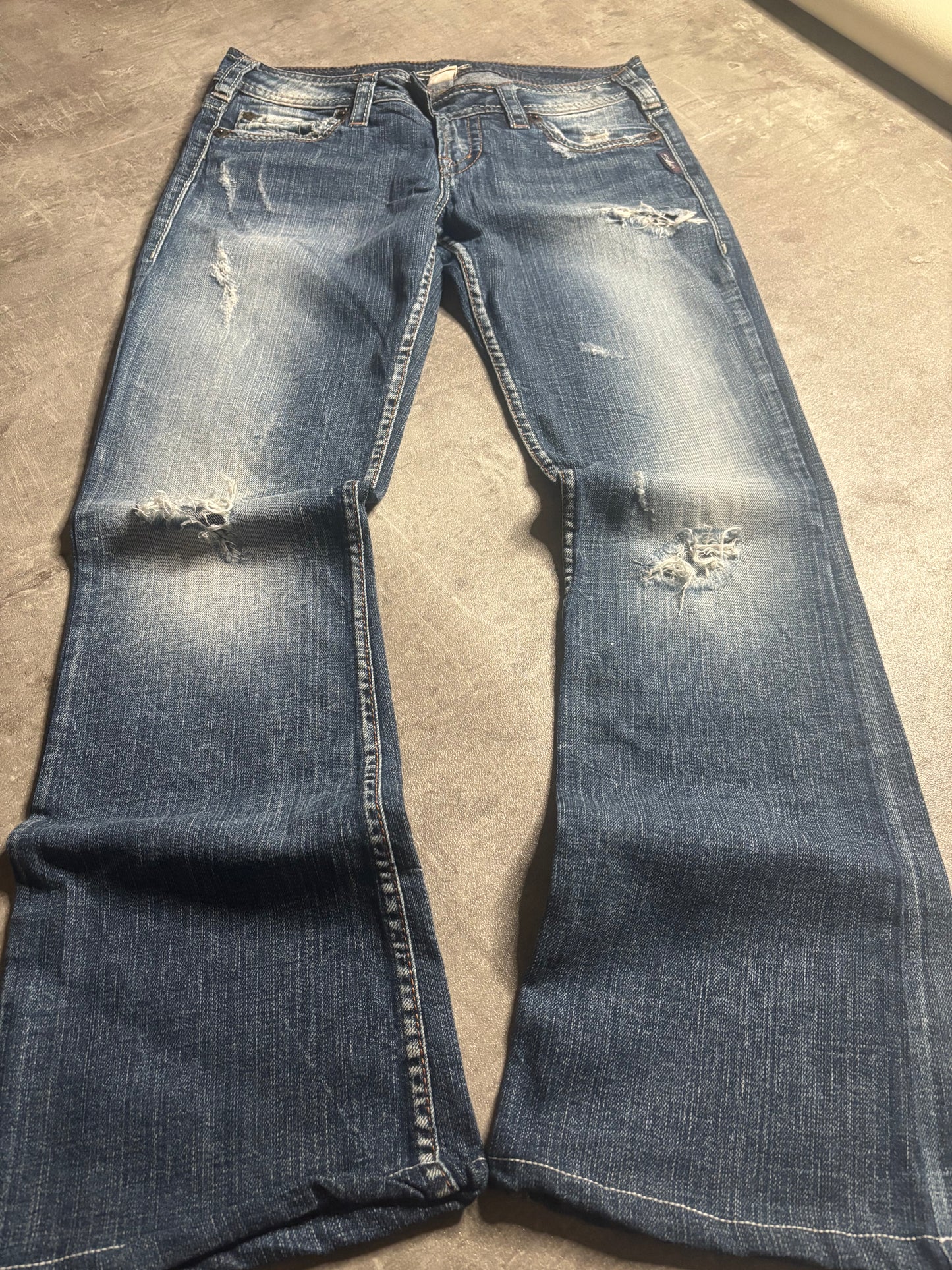 Silver bootcut jeans / S