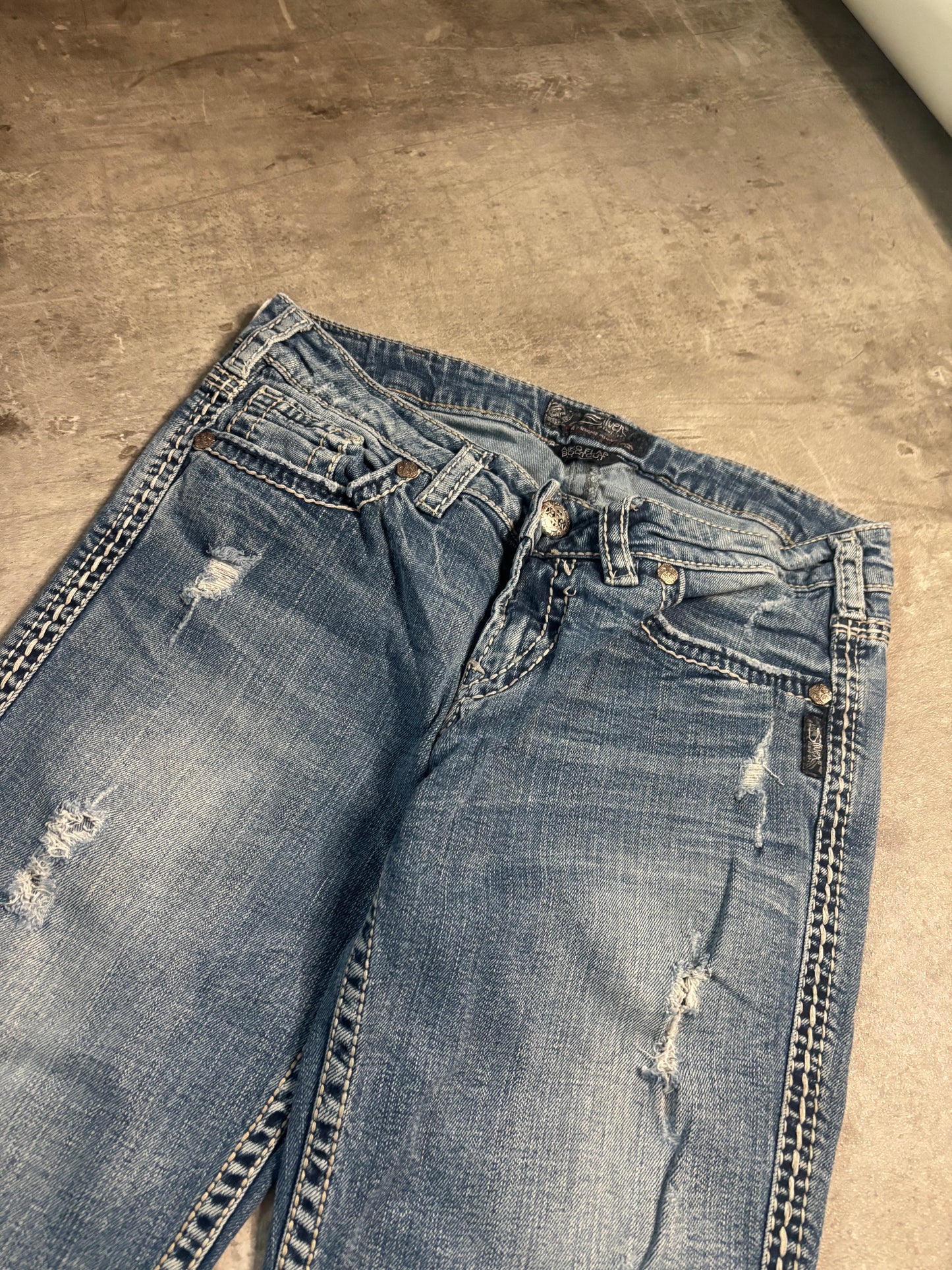 Silver bootcut jeans / S