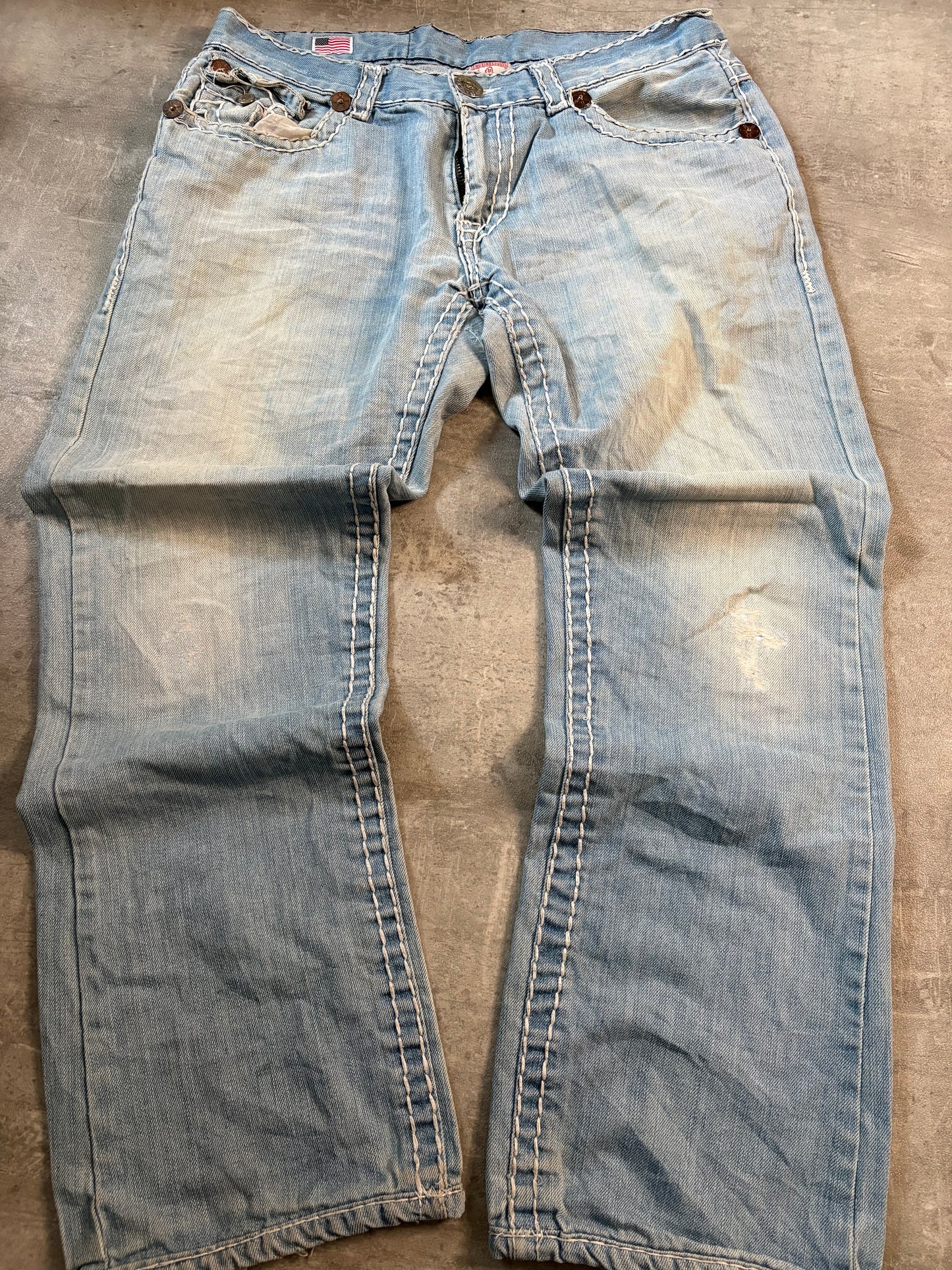 True Religion straight jeand / W32